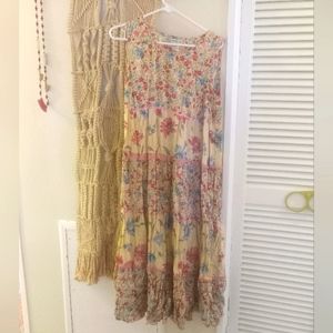 Cottagecore Vintage tiered Floral maxi dress